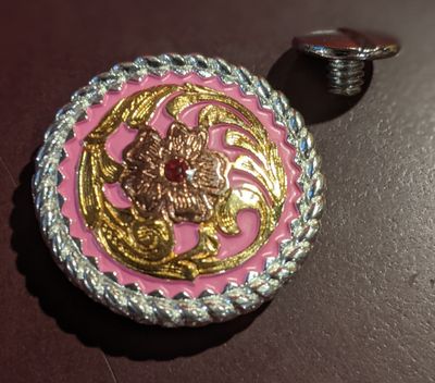 Pink Canyon Screw Back Concho, 1"