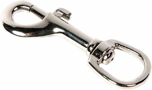 Round Eye Bolt Snap Nickle - 4"x3/4"