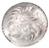 Bright Cut Edge Low Dome Concho w/Loop