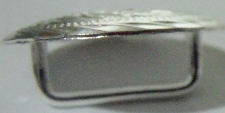 Bright Cut Edge Low Dome Concho w/Loop