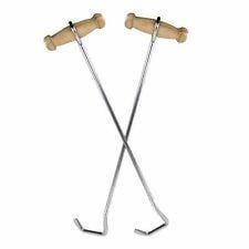 Boot Pulls - Long Wood Handle Boot Hooks - Pair