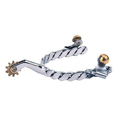 Spurs - Roping Spurs Twisted - Stainless