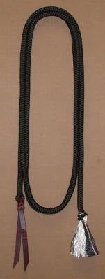 9/16" Braided Poly/Dacron Lead w/Popper Black 15'