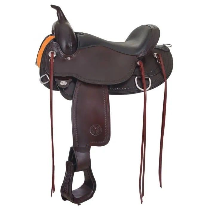 16" Reg Circle Y Omaha Flex2 Lite Saddle - Walnut