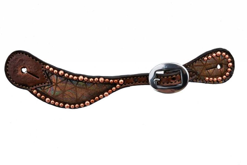 Spur Straps, Black Gator and Crystals
