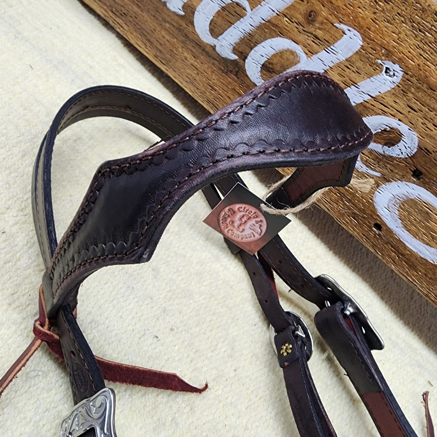 Circle L Harness Leather Headstall w/Jeremiah Watts Buckles- Horse Size