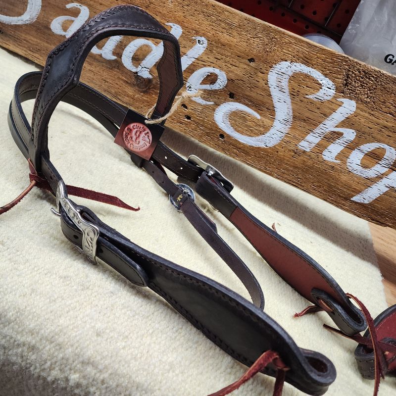 Circle L Harness Leather Headstall w/Jeremiah Watts Buckles- Horse Size