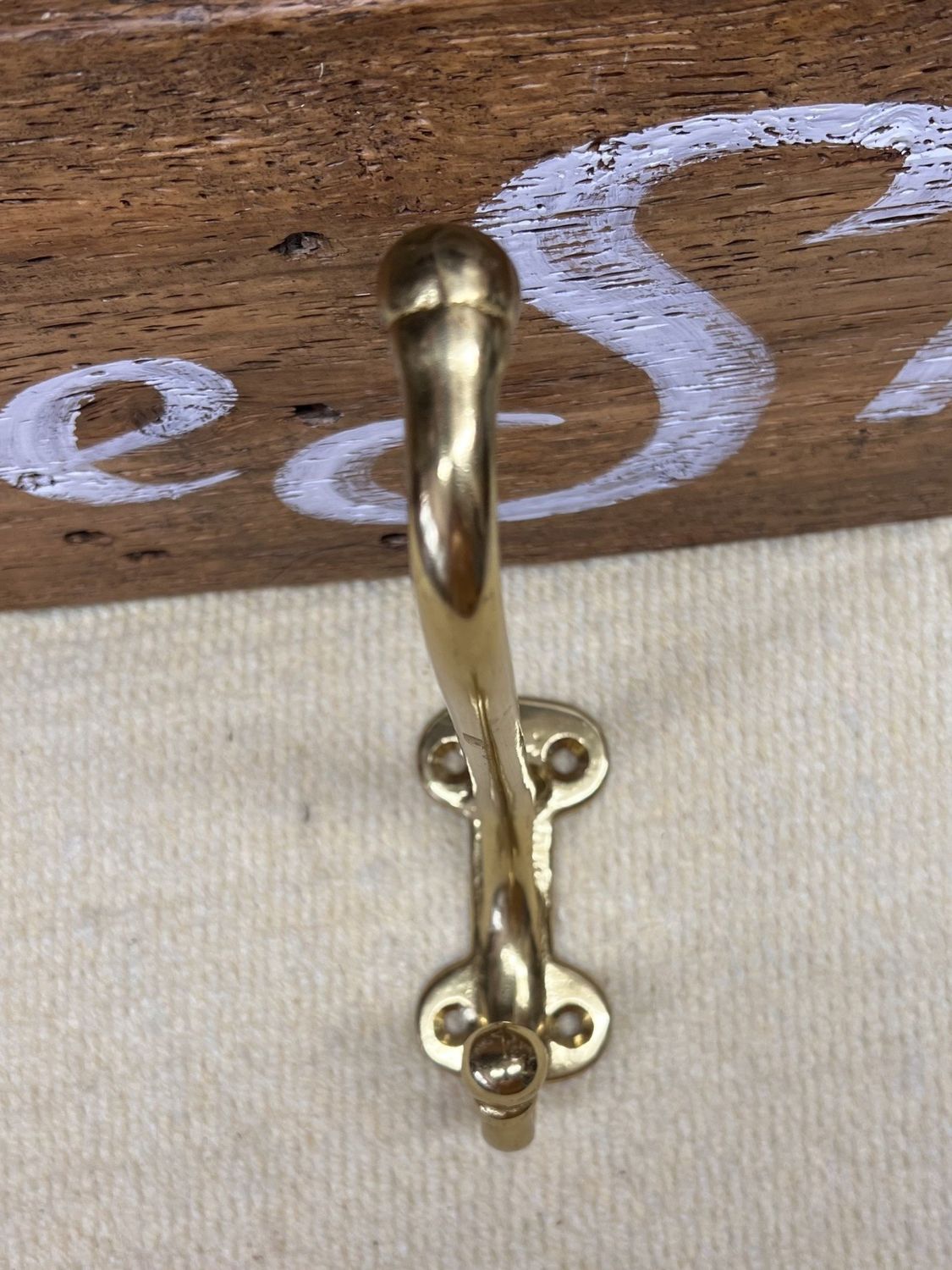 Solid Brass Harness Hook - 8-1/2"