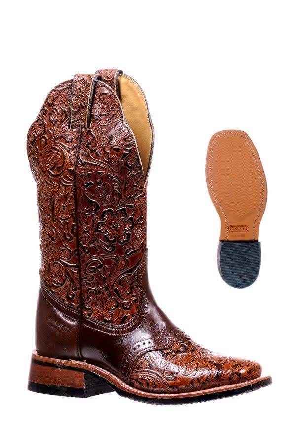 Women's Boulet Floral Tooled Western Boots