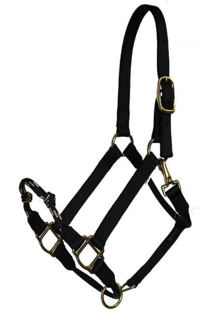 Hybrid Nylon Halter, Black - Horse Size