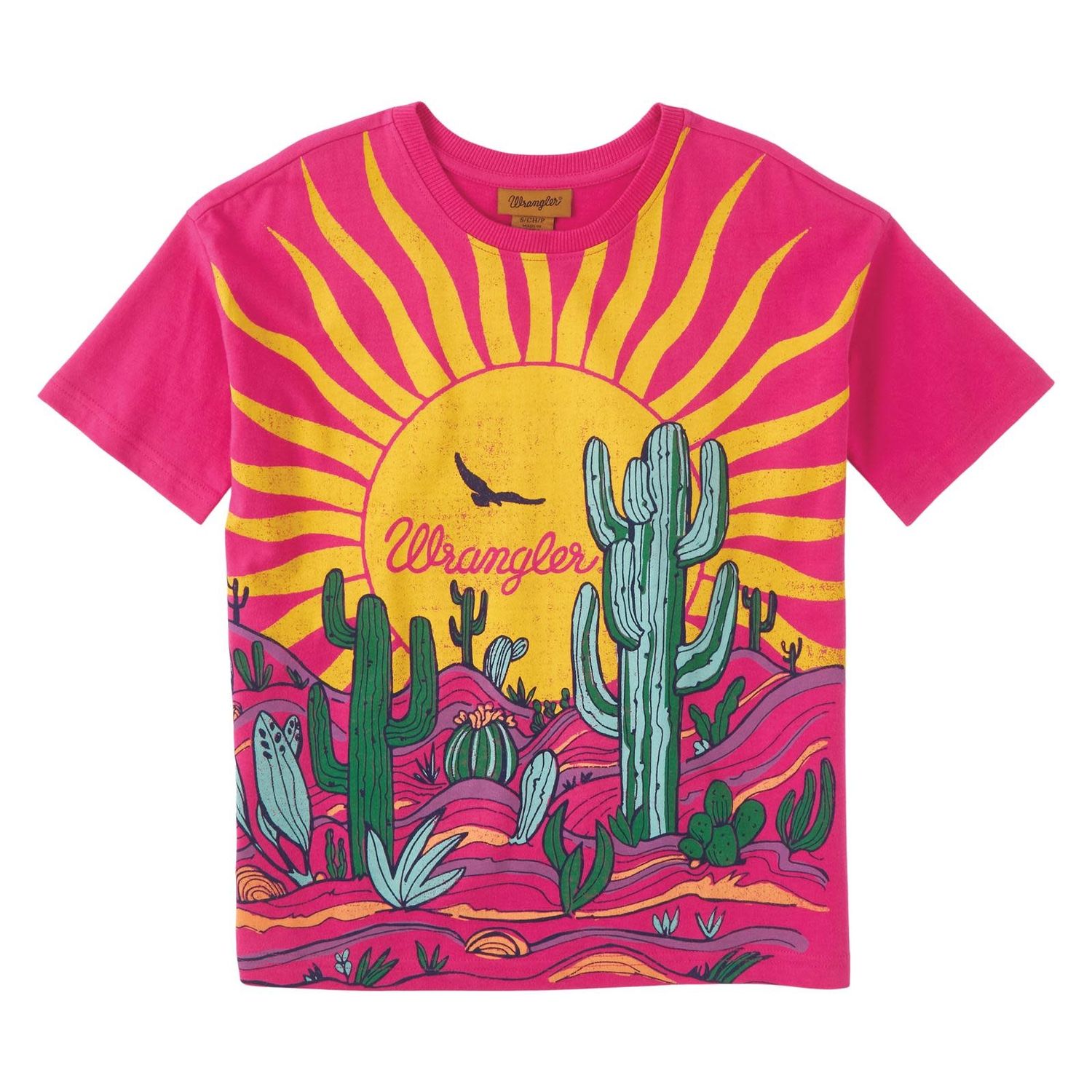 Girl's Wrangler Pink Multi Oversized T-Shirt