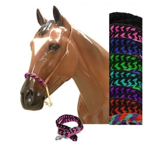 Showman® Braided Nylon Rope Noseband and Nylon Tie Down - Asst.