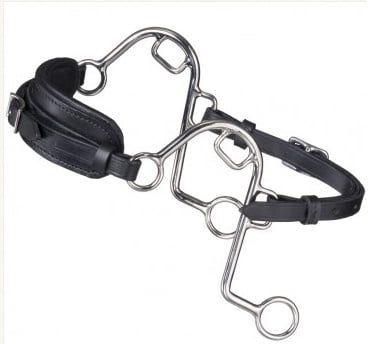 Hackamore- Leather Nose "S", Horse Size