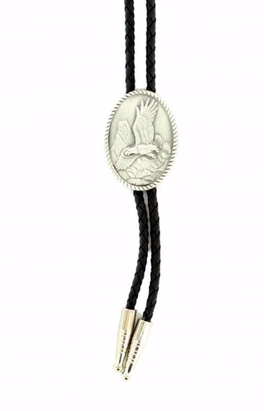 Bolo Tie - Pewter Eagle