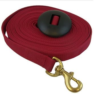 Lunge Line With Snap & Stop, Color: Red