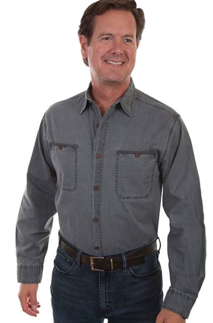 Men's Scully Vintage Cotton Slub Shirt