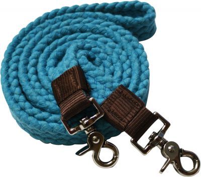 Cotton Braided Roping Reins w/Snaps