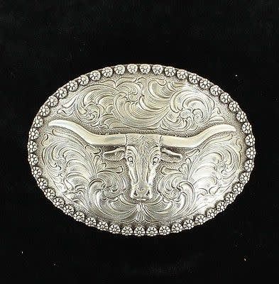 Belt Buckle - Long Horn with a Berry Edge