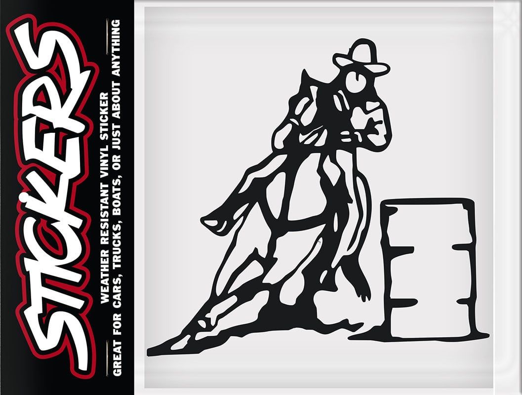 Decal - Barrel Racer, Black