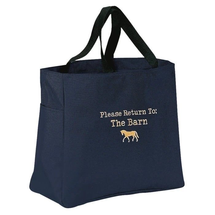 Poly/Canvas Tote Bag w/Carry Straps -