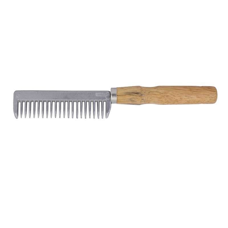 Aluminum Mane Comb with Wooden Handle