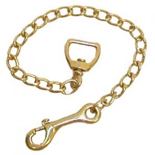 20" Lead Chain, Brass Plate, w/ 1" Swivel