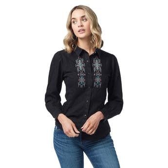 Women's Wrangler Retro Punchy Shirt - Black Denim