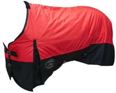 Turnout Blanket - Pony/Yearling 42"-46" 1200D, 300G  - Red w/Black Trim