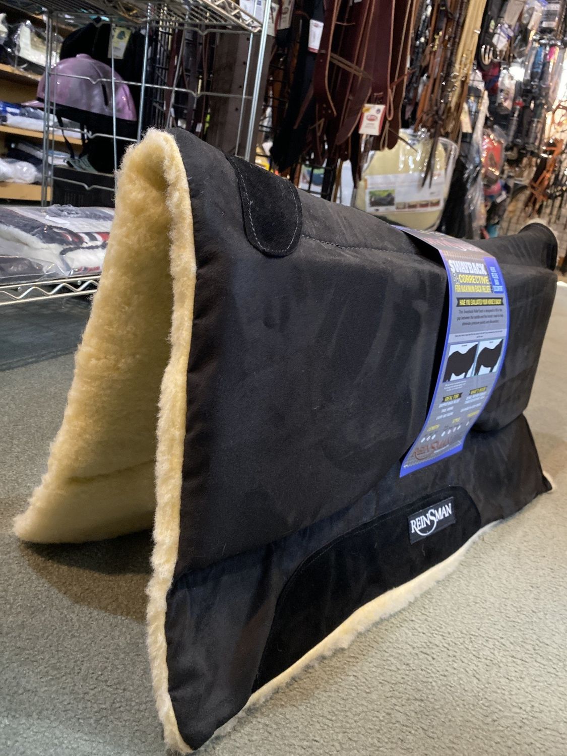 Reinsman Contour Swayback Pad w/Fleece Bottom - 30"Lx30"Dx1"T