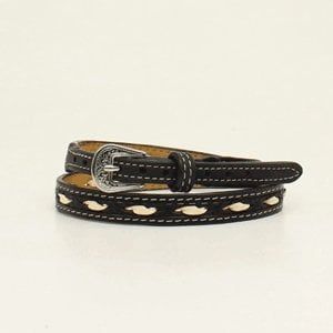 Hat Band - 1/2" Black w/Ivory