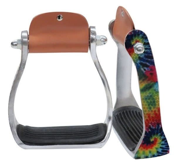 Showman Tie Dye Aluminum Stirrups