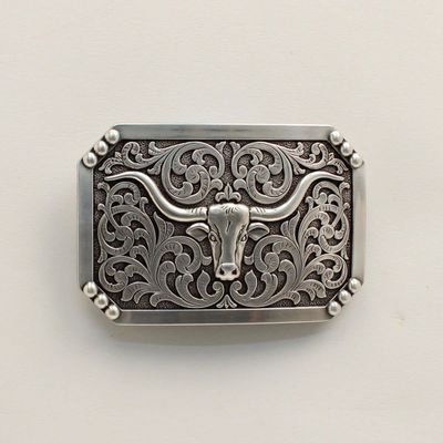 Belt Buckle - Smooth Edge Longhorn