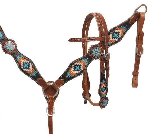 Showman Tack Set - Navajo Embroidered with Cross