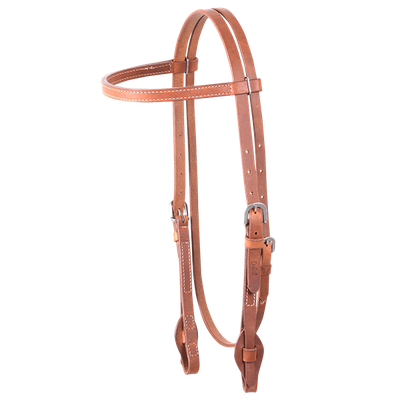 Browband Headstall, Harness Leather with Quick Change Bit Ends