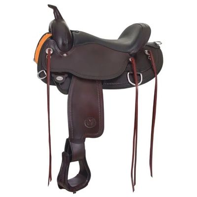 16" Wide Circle Y Omaha Flex2 Lite Saddle - Walnut