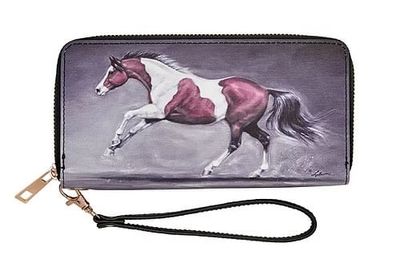 Wallet - "Lila" Galloping Paint Horse