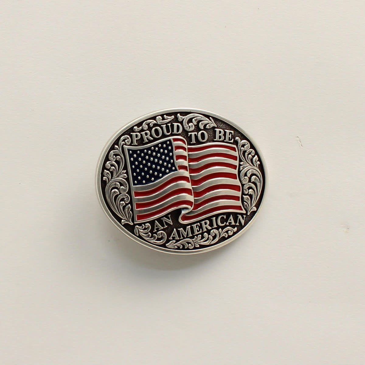 Belt Buckle - "Proud to be an American"