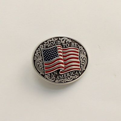 Belt Buckle - "Proud to be an American"