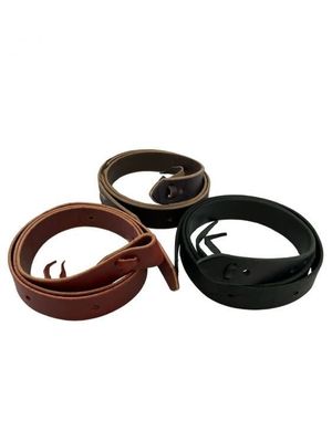 Latigo Tie Strap - 6' with Holes Black