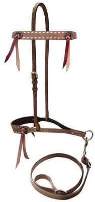 Showman Roughout Noseband with Tie Down