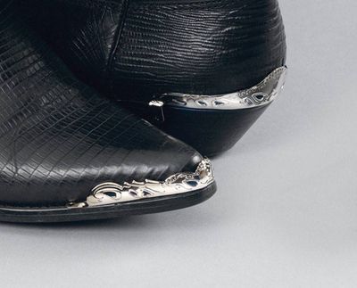 Boot Heel Guards - Scalloped Cut-Out Silver