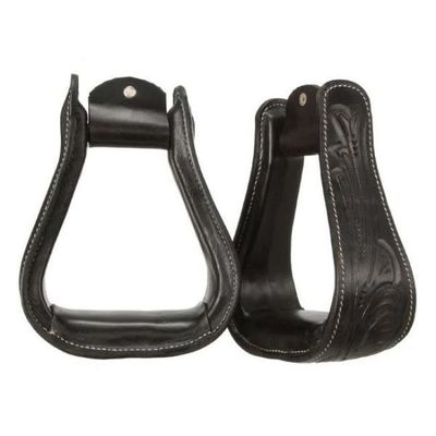Royal King Embossed Stirrups, Black