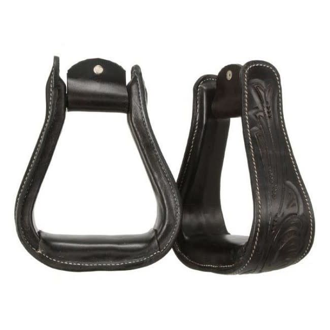 Royal King Embossed Stirrups, Black
