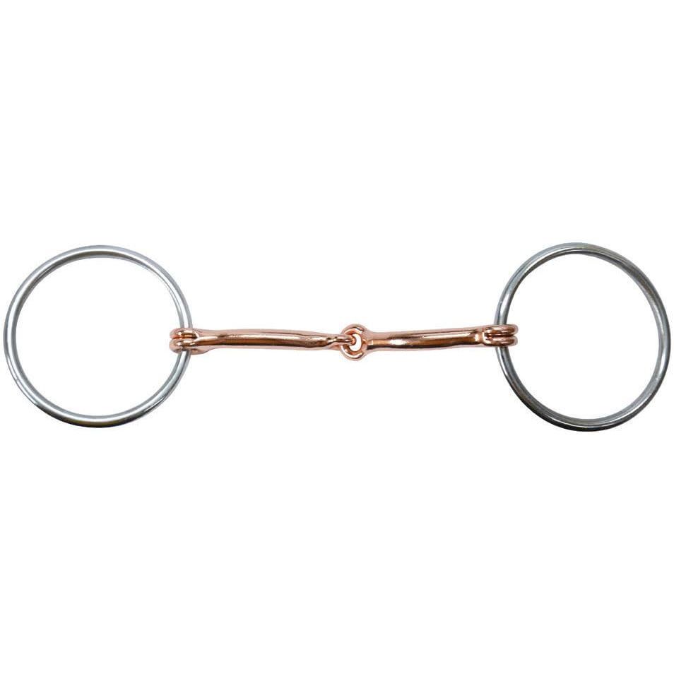 Loose Ring - Diamond R Copper Snaffle Bit, 5"