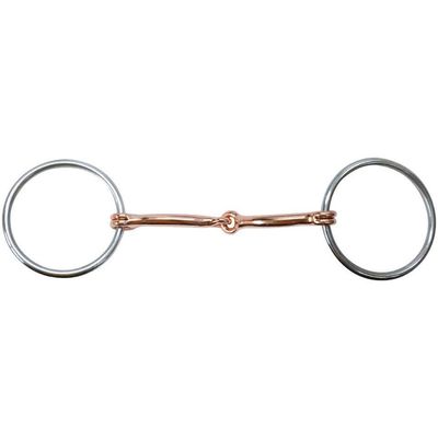 Loose Ring - Diamond R Copper Snaffle Bit, 5"