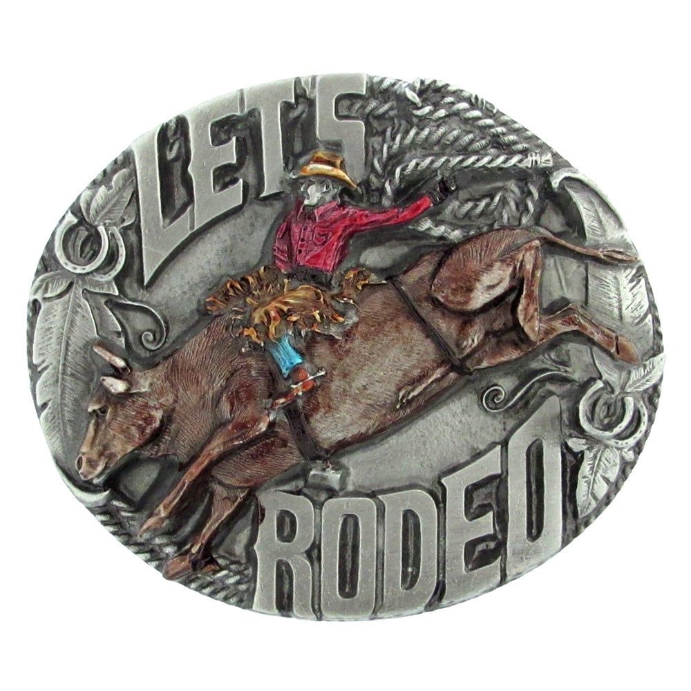 Belt Buckle - "Lets Rodeo"
