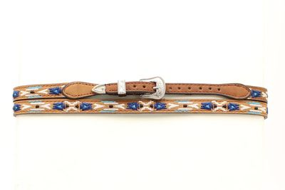 Hat Band - 3/8 Embroidered Leather