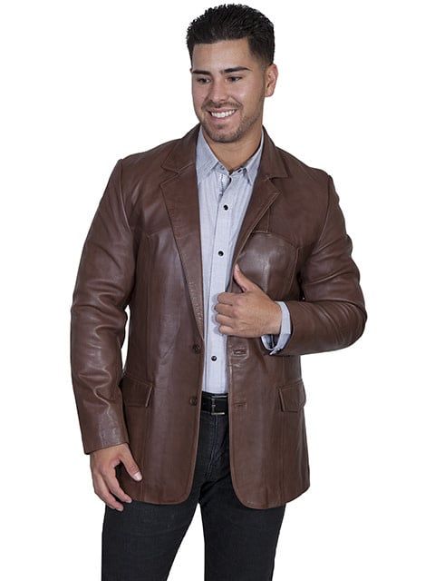 Men's Scully Lambskin Blazer Men's Scully Lambskin Blazer, Size: Chocolate - 46