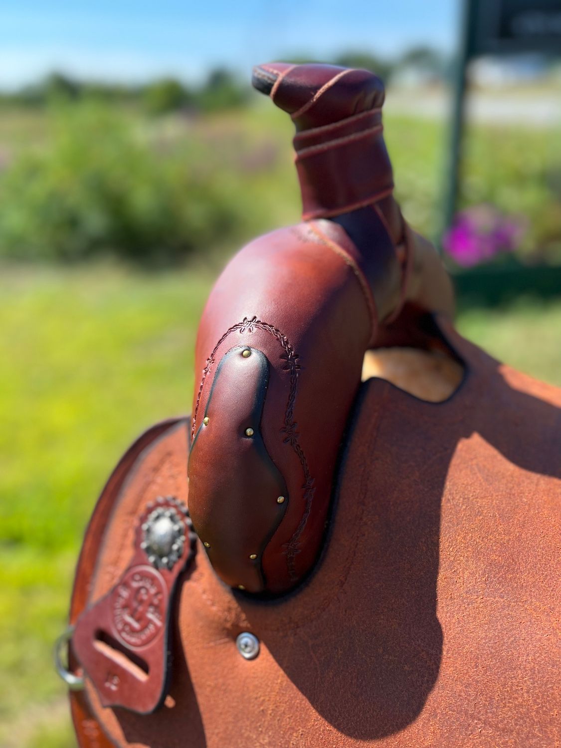 16" Wide Ranch Roper Saddle - Hard Seat Medium Oil Roughout