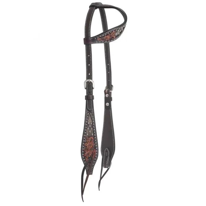 One-Ear Headstall - Circle Y Dark Flash Arizona Flower